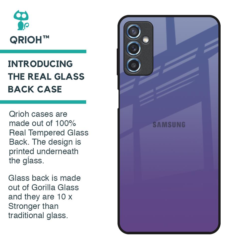 Indigo Pastel Glass Case For Samsung Galaxy M52 5G