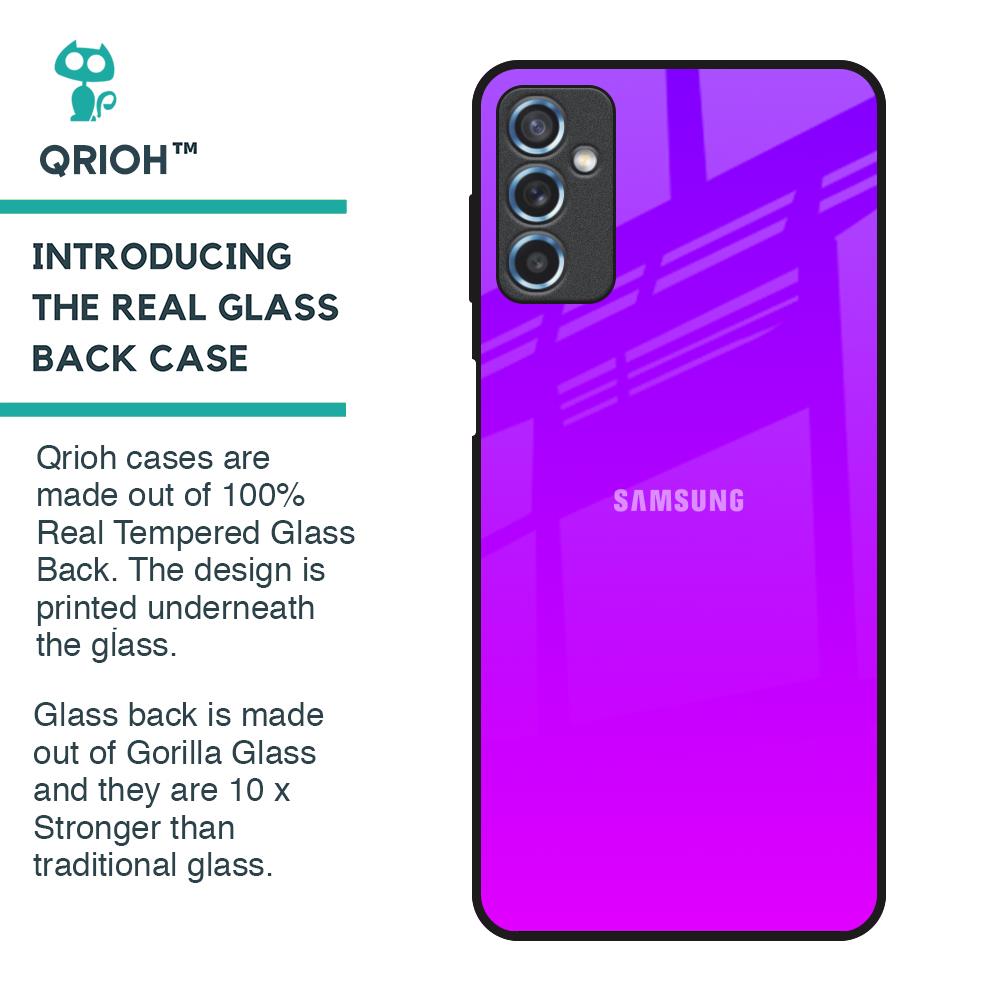 Purple Pink Glass Case for Samsung Galaxy M52 5G