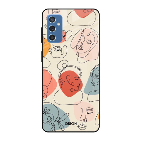 Abstract Faces Samsung Galaxy M52 5G Glass Cases & Covers Online