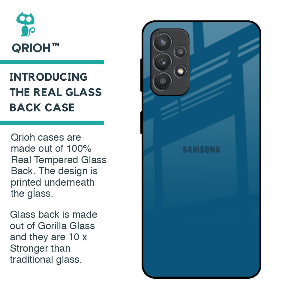 Cobalt Blue Glass Case for Samsung Galaxy M32 5G