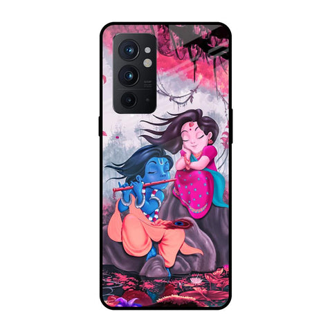 Radha Krishna Art OnePlus 9RT Glass Back Cover Online