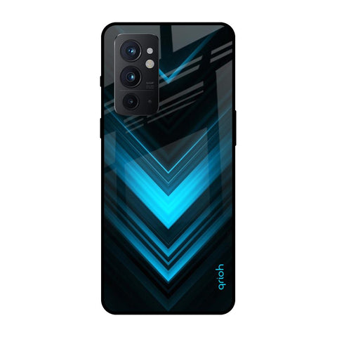 Vertical Blue Arrow OnePlus 9RT Glass Back Cover Online