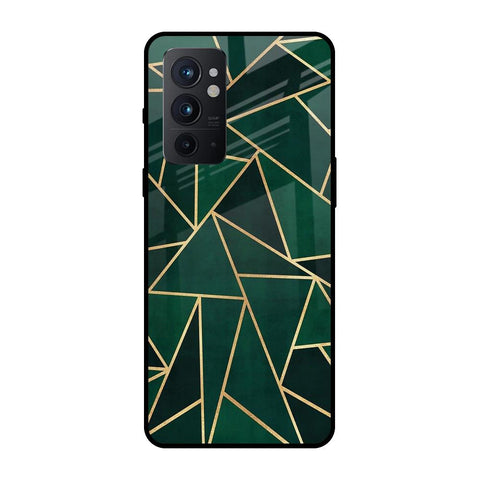 Abstract Green OnePlus 9RT Glass Back Cover Online