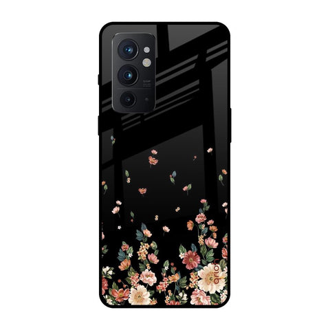 Floating Floral Print OnePlus 9RT Glass Back Cover Online