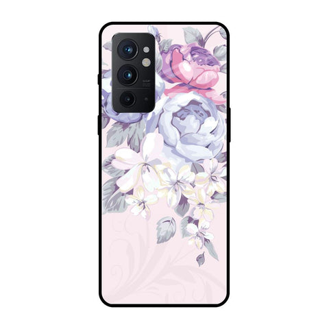 Elegant Floral OnePlus 9RT Glass Back Cover Online