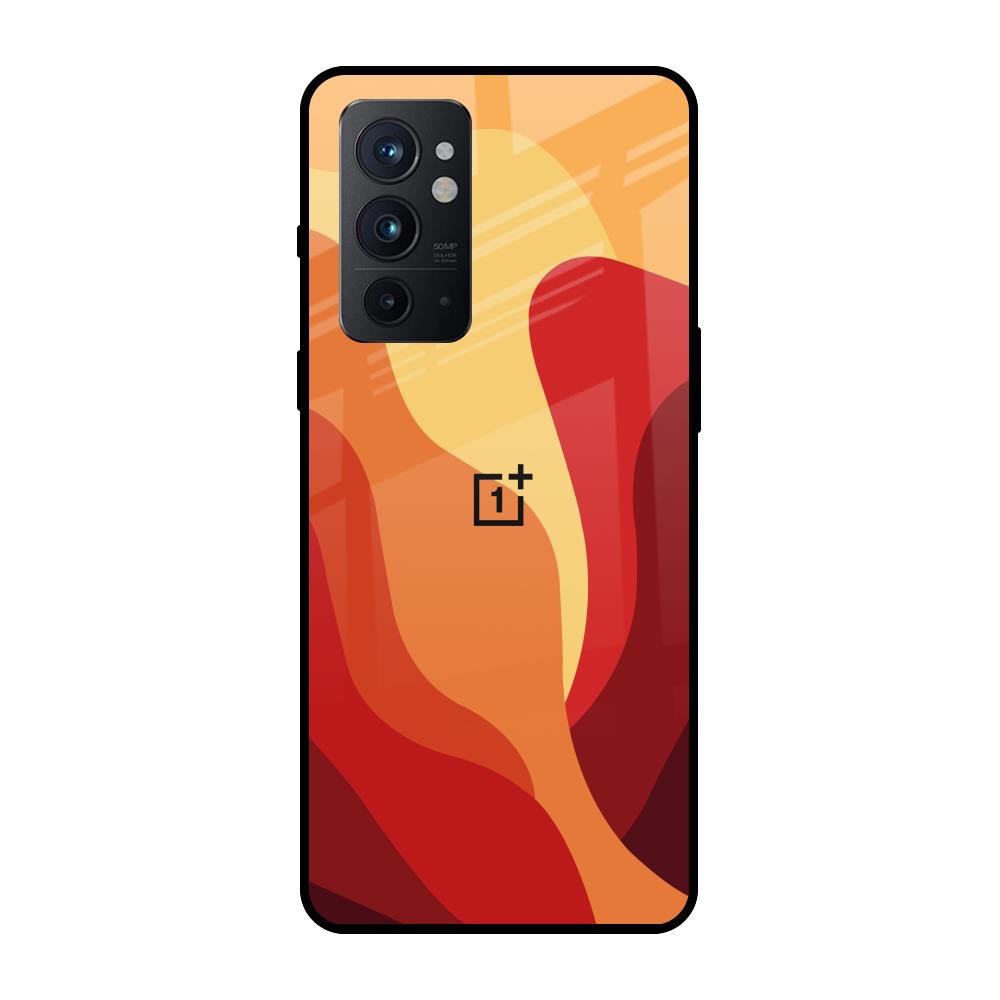 Magma Color Pattern OnePlus 9RT Glass Back Cover Online