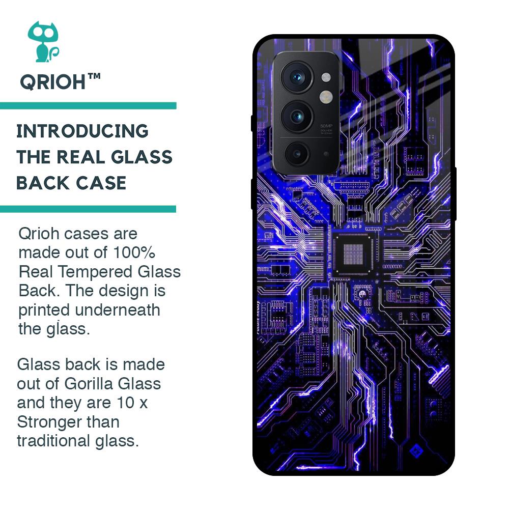 Techno Color Pattern Glass Case For OnePlus 9RT