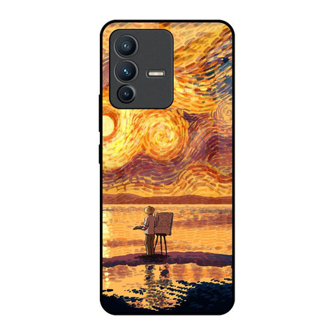 Sunset Vincent Vivo V23 Pro 5G Glass Back Cover Online