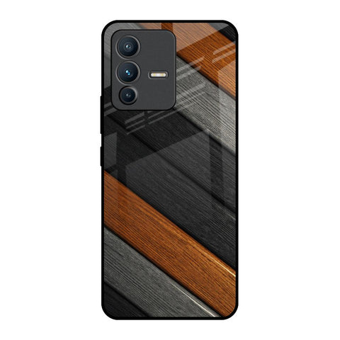 Tri Color Wood Vivo V23 Pro 5G Glass Back Cover Online