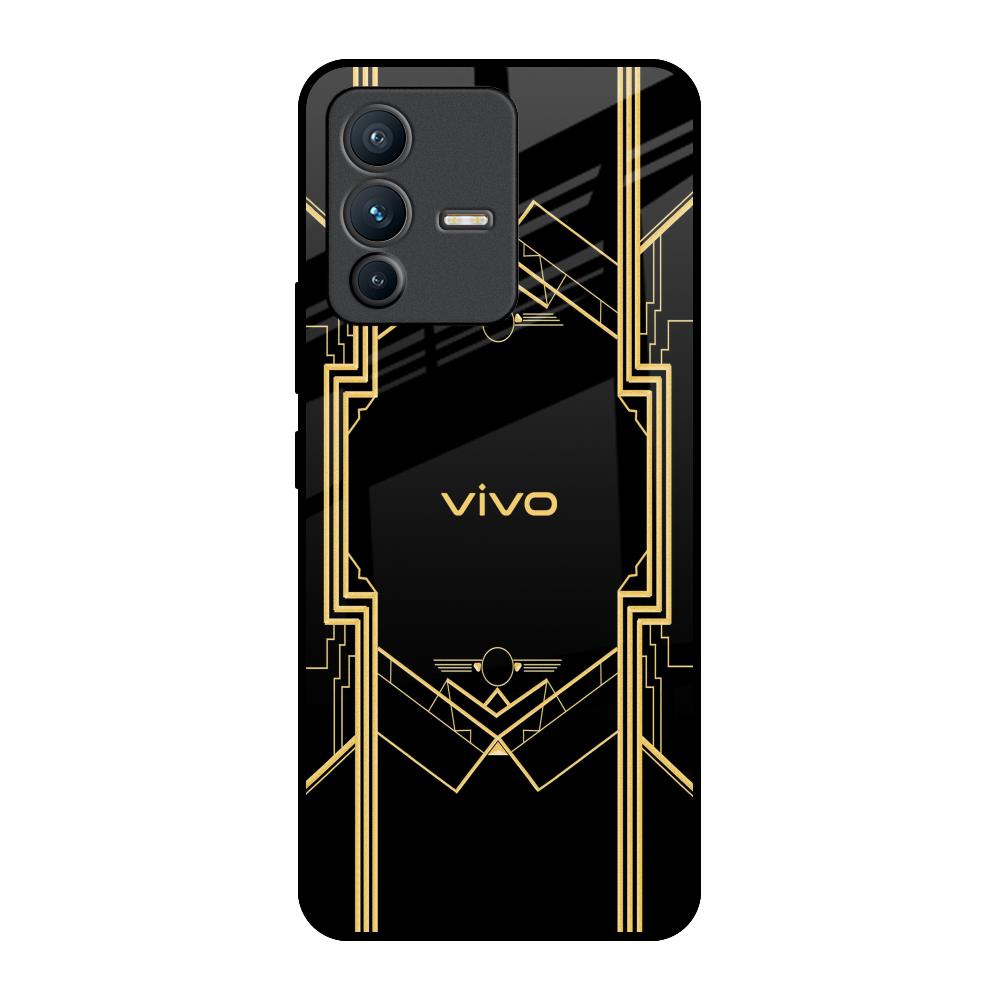 GOGME Cover Per VIVIO V23 5G - Custodia Con Retro In Vetro Temperato Sfumato E Bordo Morbido TPU - Protezione Antiurto