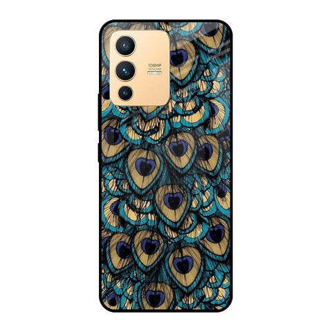 Peacock Feathers Vivo V23 Pro 5G Glass Cases & Covers Online
