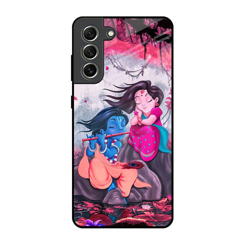 Radha Krishna Art Samsung Galaxy S21 FE 5G Glass Back Cover Online