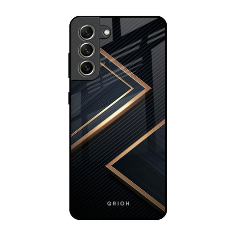Sleek Golden & Navy Samsung Galaxy S21 FE 5G Glass Back Cover Online