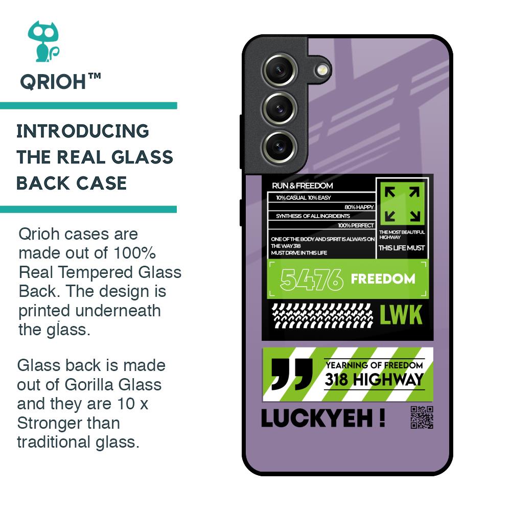Run & Freedom Glass Case for Samsung Galaxy S21 FE 5G