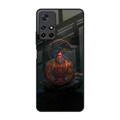Lord Hanuman Animated Poco M4 Pro 5G Glass Back Cover Online