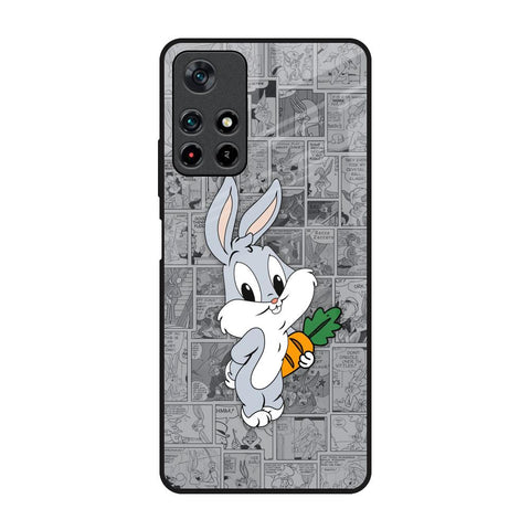 Cute Baby Bunny Poco M4 Pro 5G Glass Back Cover Online