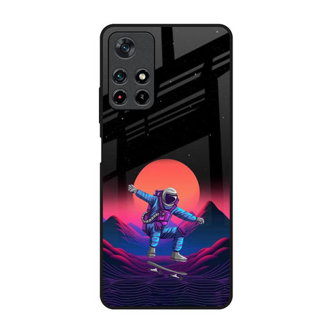 Retro Astronaut Poco M4 Pro 5G Glass Back Cover Online