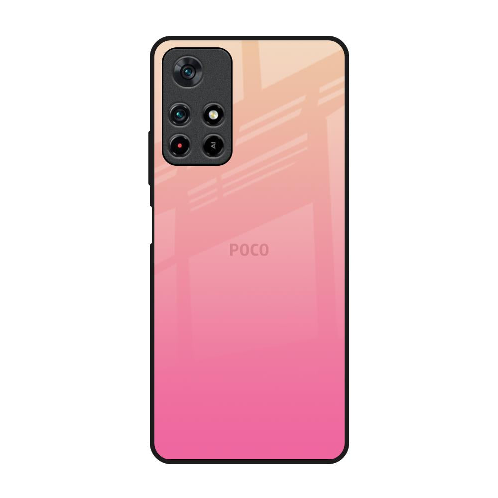 Pastel Pink Gradient Poco M4 Pro 5G Glass Back Cover Online