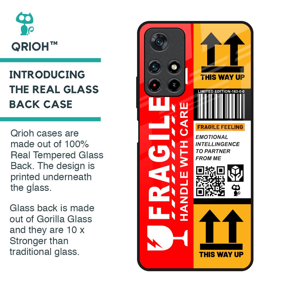 Handle With Care Glass Case for Poco M4 Pro 5G