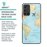 Travel Map Glass Case for Poco M4 Pro 5G