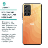 Orange Curve Pattern Glass Case for Poco M4 Pro 5G
