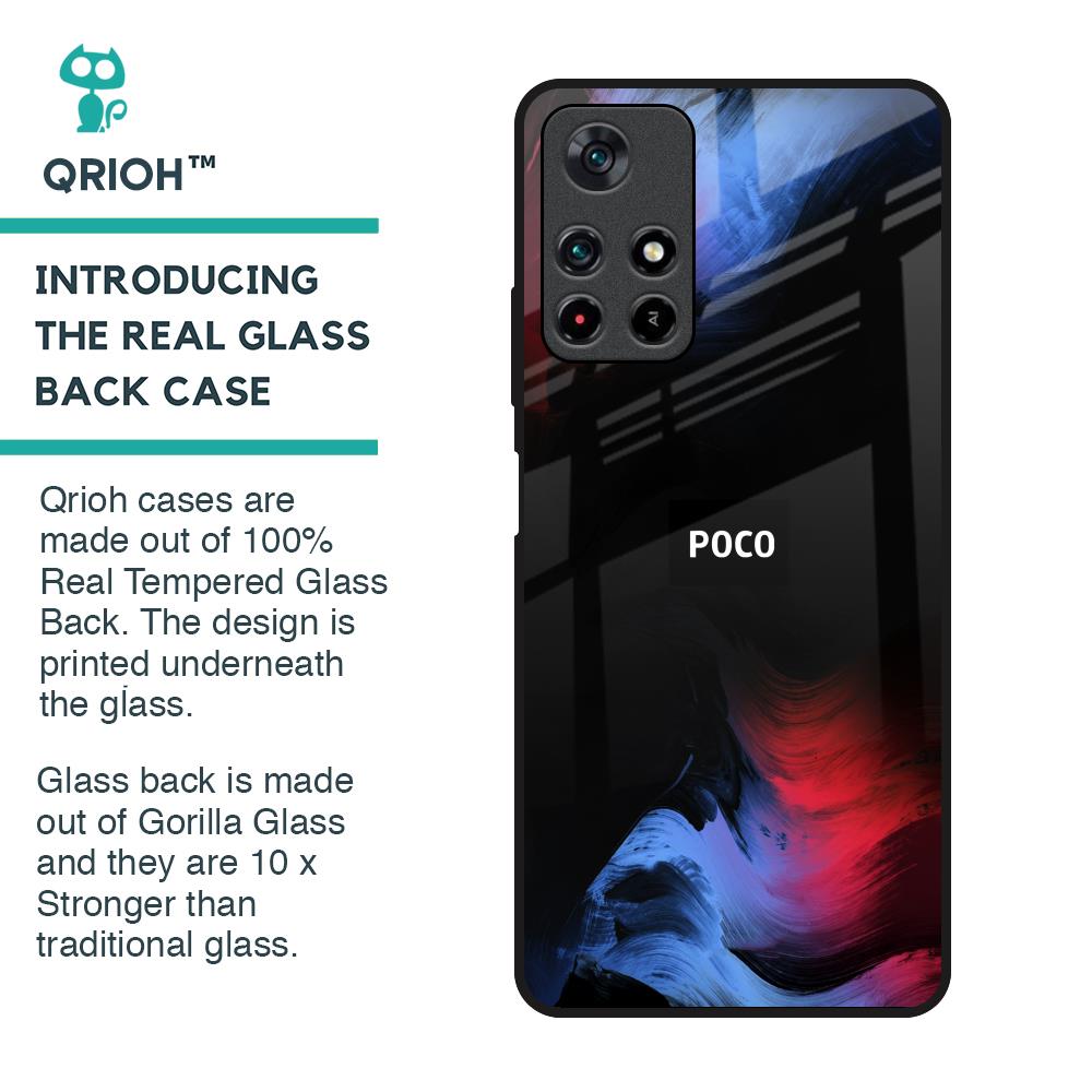 Fine Art Wave Glass Case for Poco M4 Pro 5G