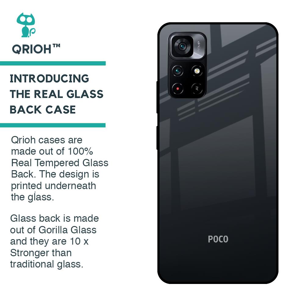 Stone Grey Glass Case For Poco M4 Pro 5G