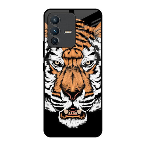 Angry Tiger Vivo V23 5G Glass Back Cover Online