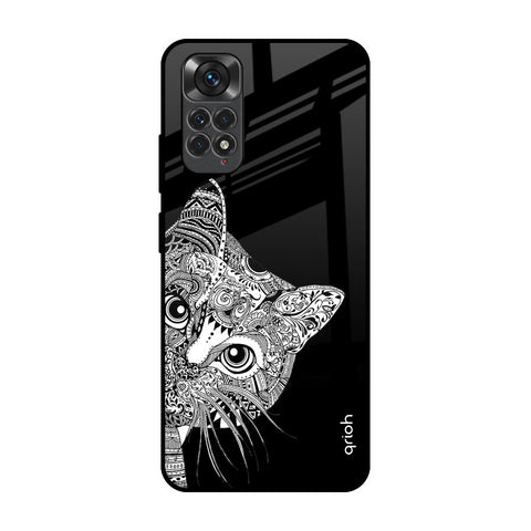 Kitten Mandala Redmi Note 11 Glass Back Cover Online