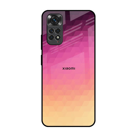 Geometric Pink Diamond Redmi Note 11 Glass Back Cover Online