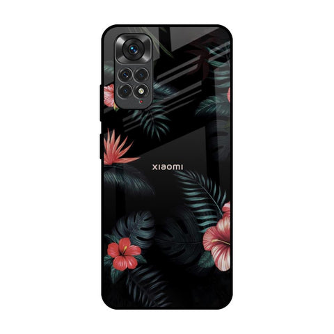 Tropical Art Flower Redmi Note 11 Glass Back Cover Online