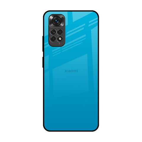 Blue Aqua Redmi Note 11 Glass Back Cover Online