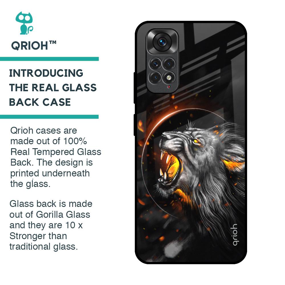 Aggressive Lion Glass Case for Redmi Note 11