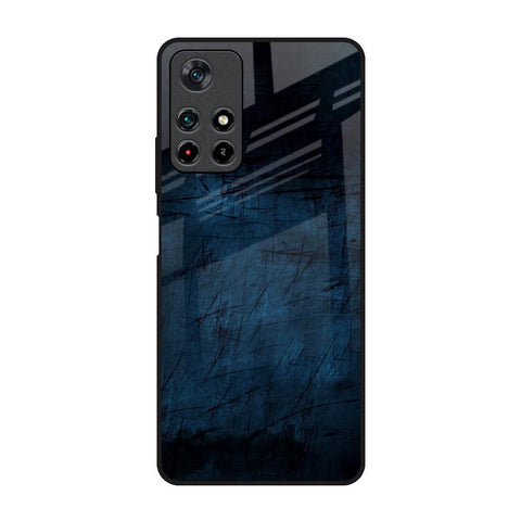 Dark Blue Grunge Redmi Note 11T 5G Glass Back Cover Online