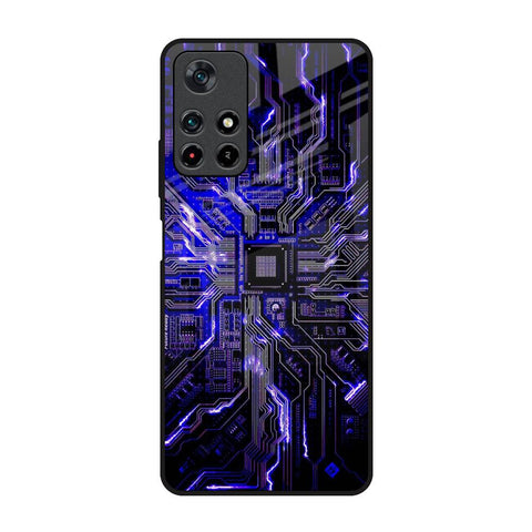 Techno Color Pattern Redmi Note 11T 5G Glass Back Cover Online