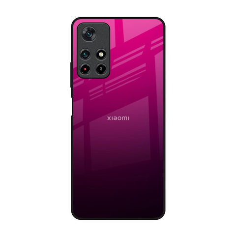 Purple Ombre Pattern Redmi Note 11T 5G Glass Back Cover Online