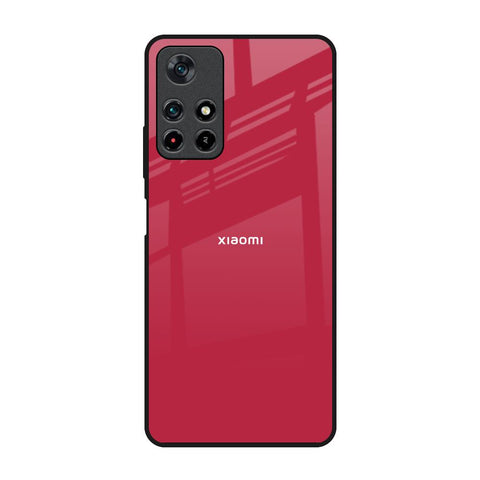 Solo Maroon Redmi Note 11T 5G Glass Back Cover Online