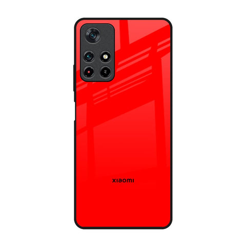 Blood Red Redmi Note 11T 5G Glass Back Cover Online
