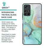 Green Marble Glass Case for Redmi Note 11T 5G