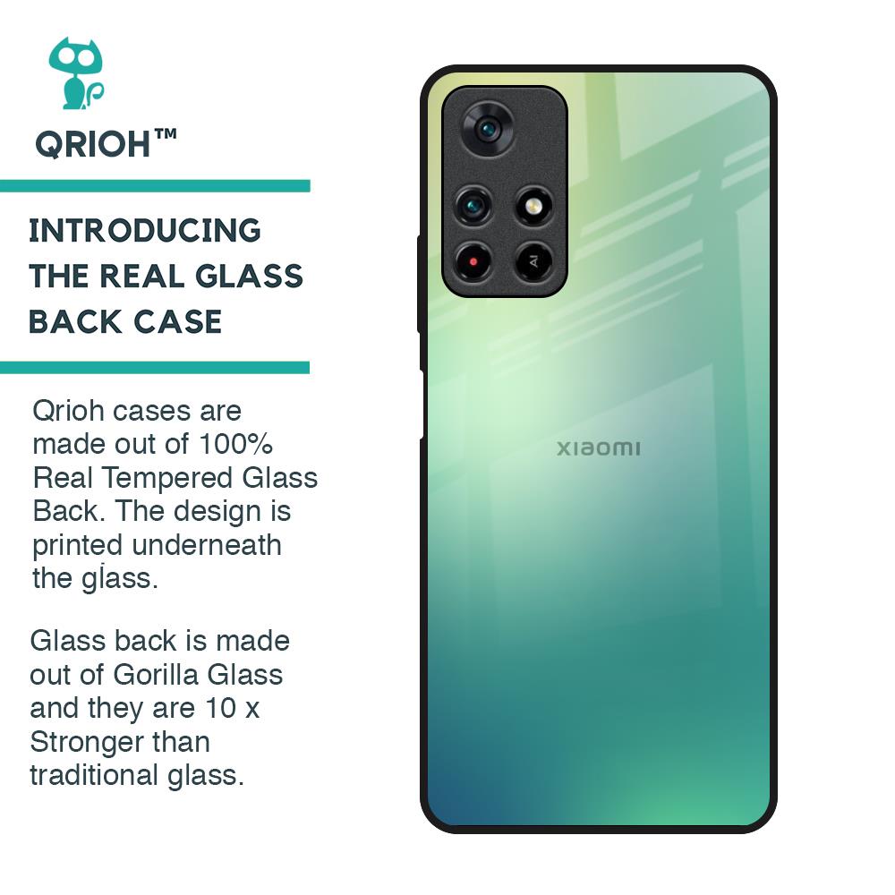 Dusty Green Glass Case for Redmi Note 11T 5G