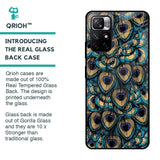 Peacock Feathers Glass case for Redmi Note 11T 5G