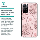 Shimmer Roses Glass case for Redmi Note 11T 5G