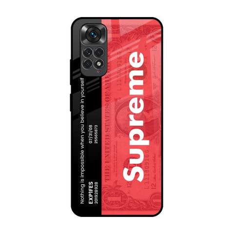 Supreme Ticket Redmi Note 11S Glass Back Cover Online