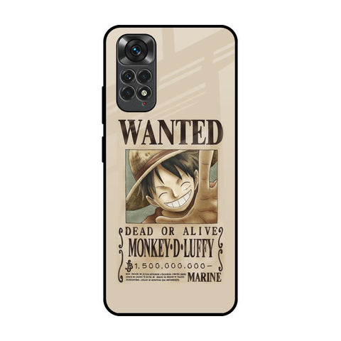 Luffy Wanted Redmi Note 11S Glass Back Cover Online