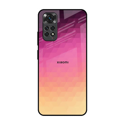 Geometric Pink Diamond Redmi Note 11S Glass Back Cover Online