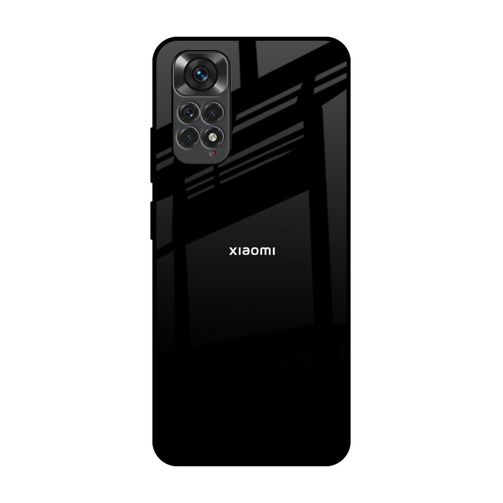 Jet Black Redmi Note 11S Glass Back Cover Online