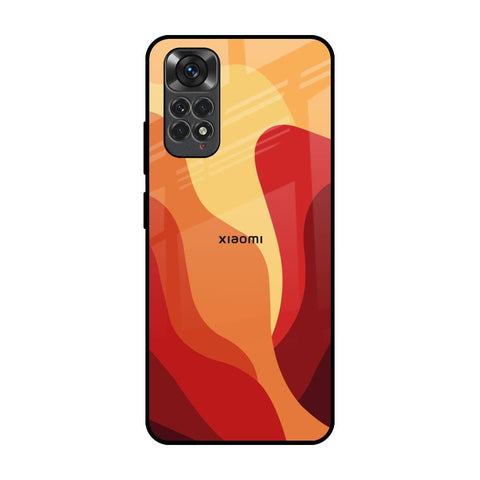 Magma Color Pattern Redmi Note 11S Glass Back Cover Online