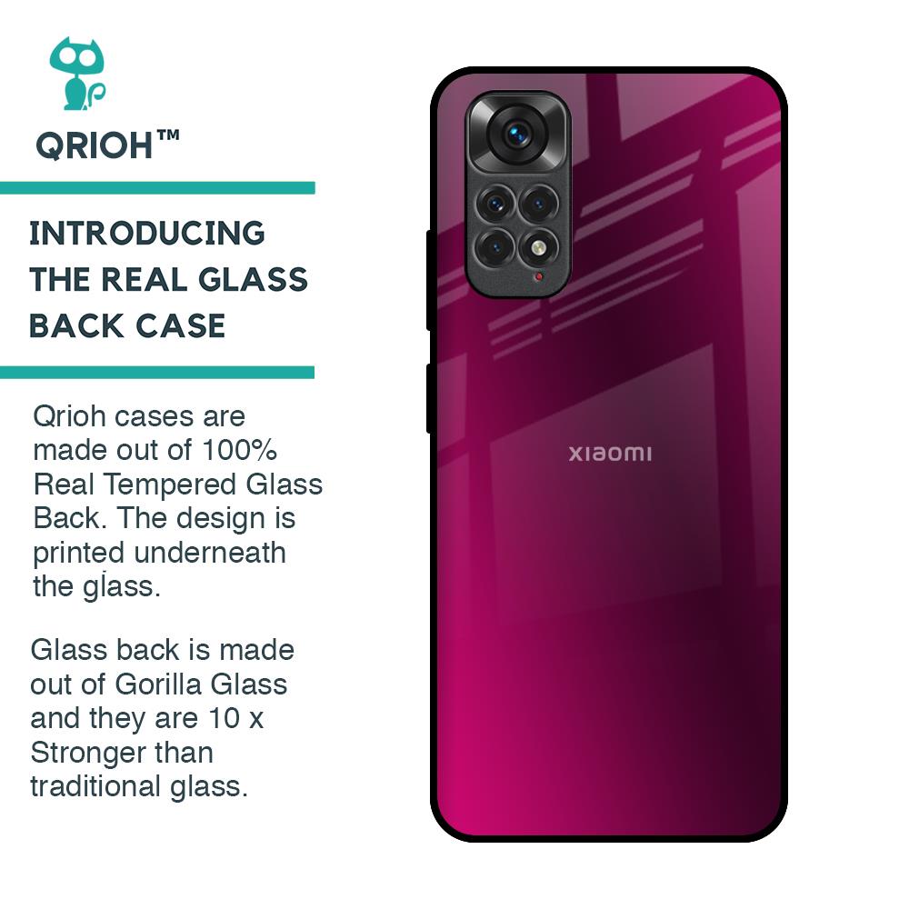 Pink Burst Glass Case for Redmi Note 11S
