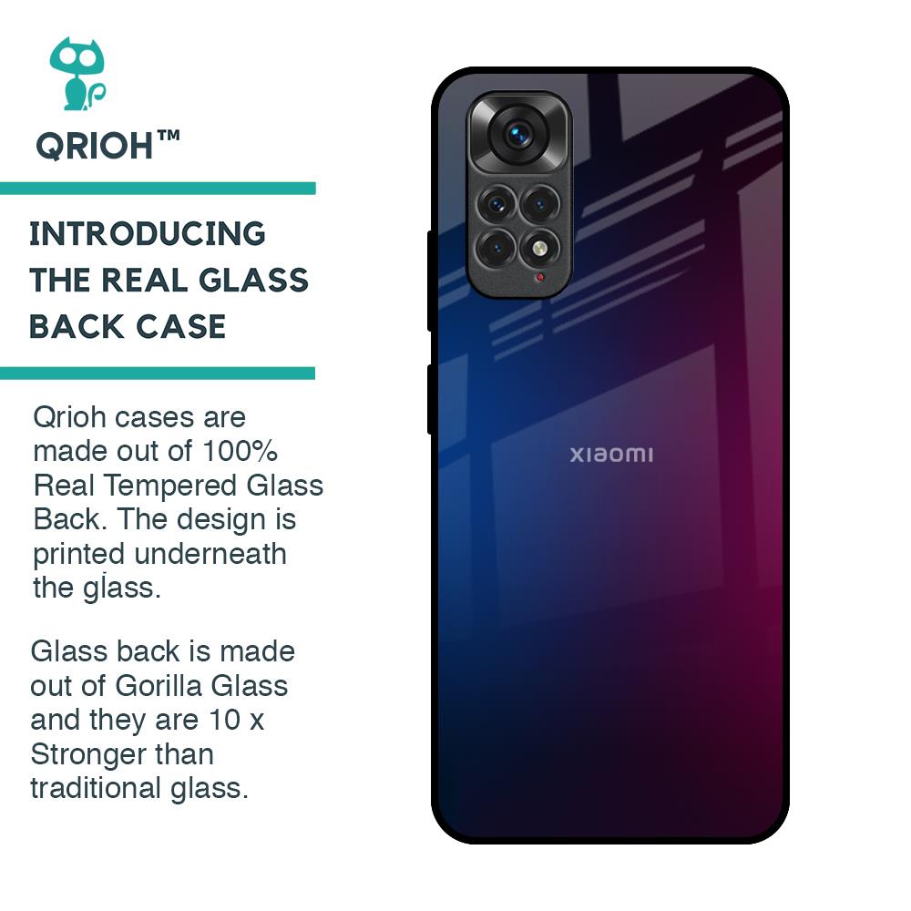 Mix Gradient Shade Glass Case For Redmi Note 11S