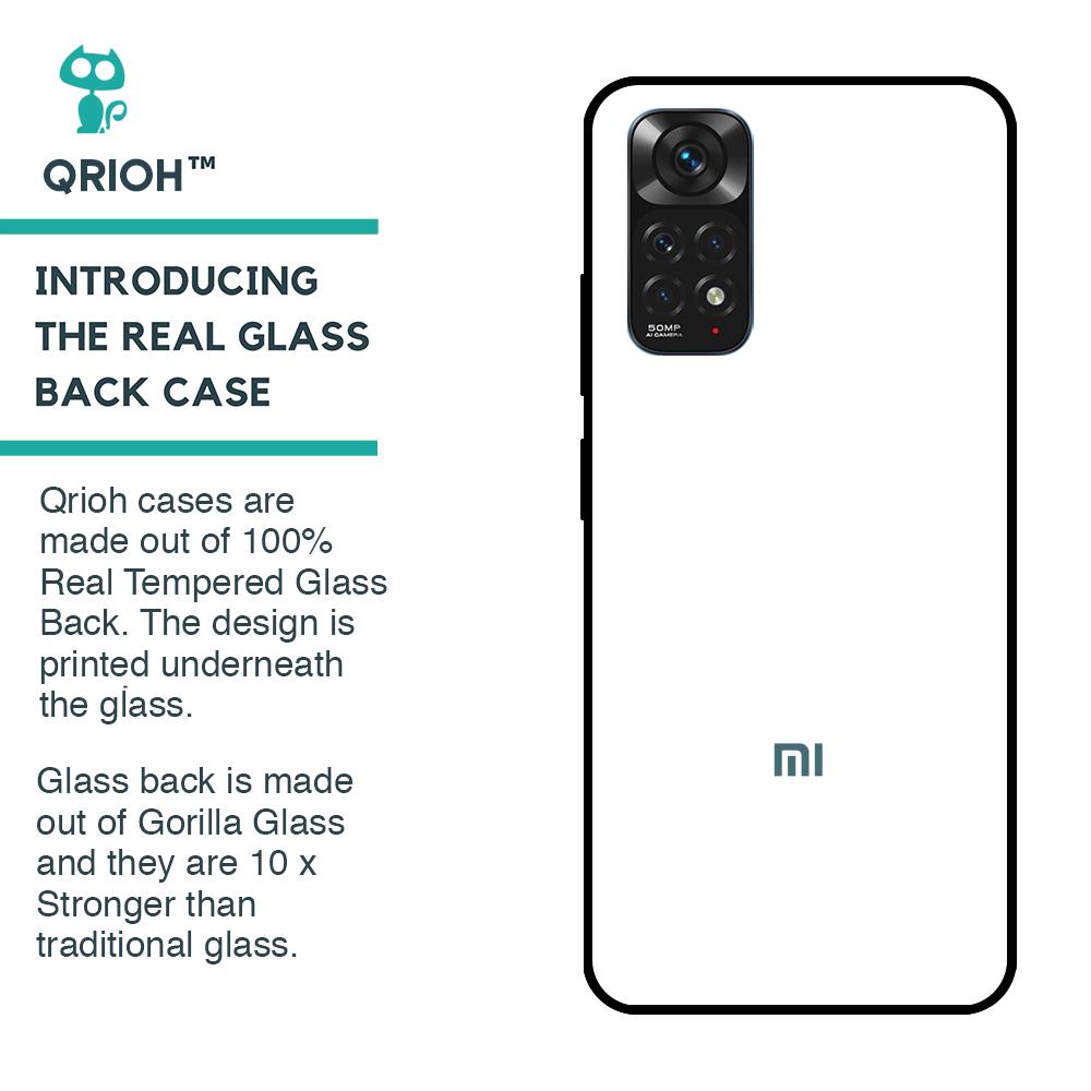 Arctic White Glass Case for Redmi Note 11S